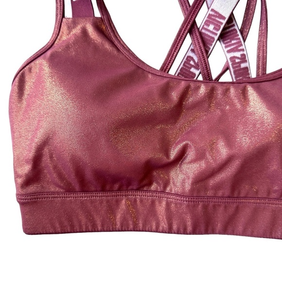 VICTORIA’S SECRET METALLIC MAROON  RACERBACK SPORTS BRA SIZE XS - Picture 8 of 13